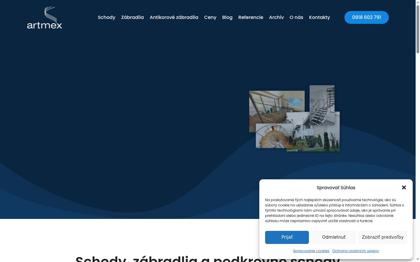 Snímka obrazovky banera súhlasu zobrazeného pred akoukoľvek interakciou