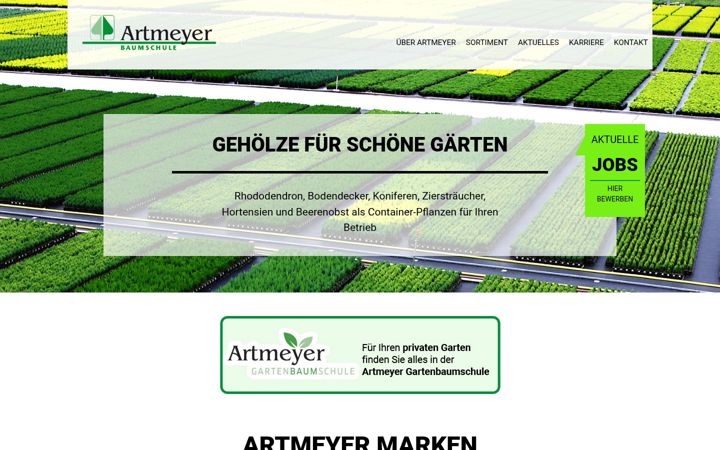 Screenshot of artmeyer-baumschule.de