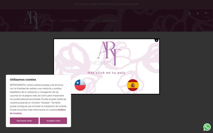Captura de pantalla de artmomentstore.com