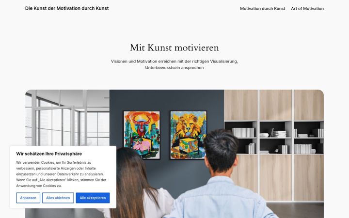 Screenshot of artmotivation.de