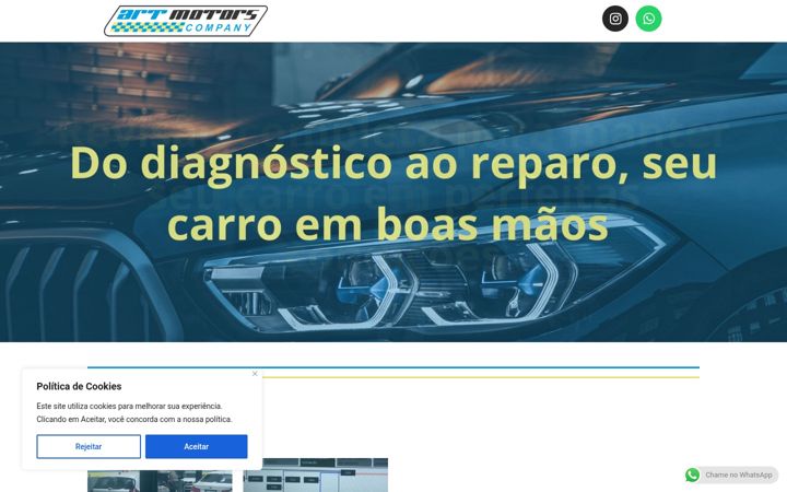 Screenshot of artmotorscompany.com.br