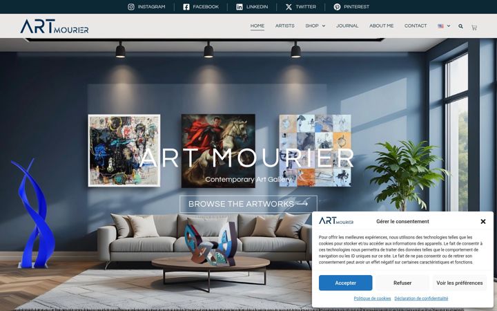 Screenshot of artmourier.com