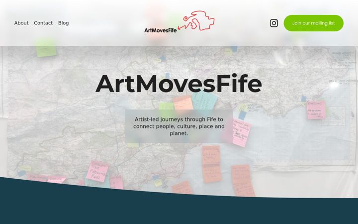 Screenshot of artmovesfife.org