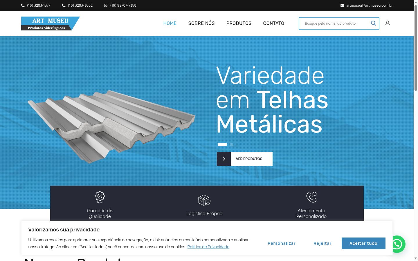 Captura de pantalla del banner de consentimiento mostrado antes de cualquier interacción