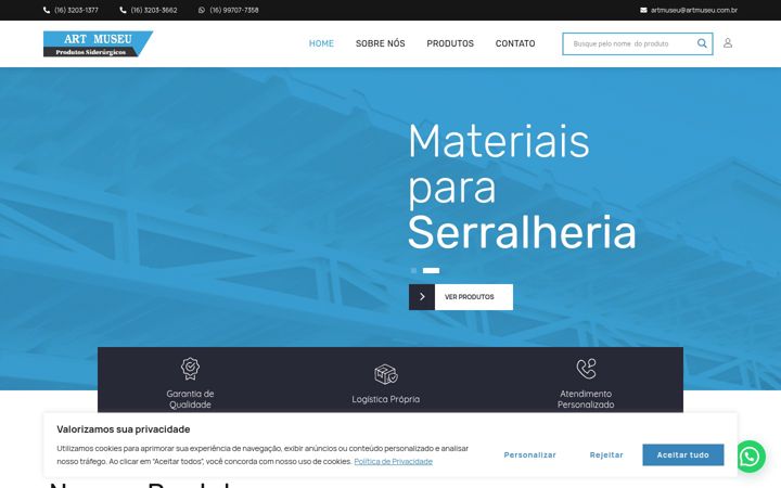 Screenshot of artmuseu.com.br