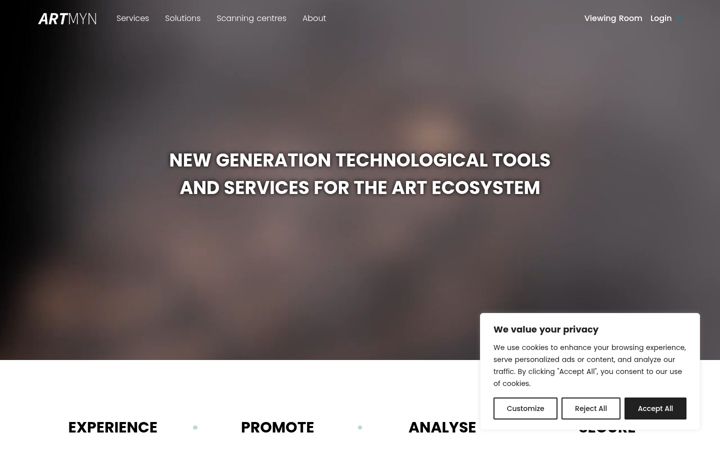 Screenshot of artmyn.com