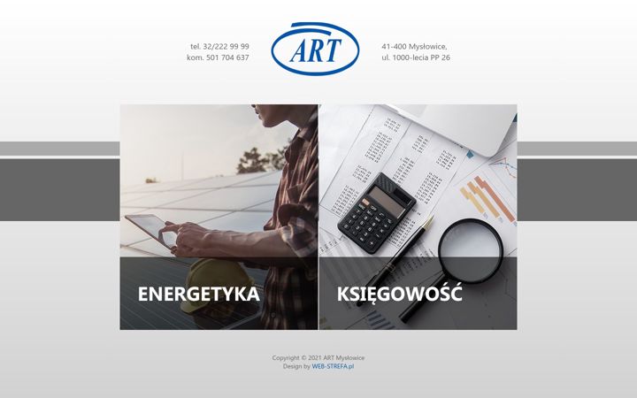 Screenshot of artmyslowice.pl