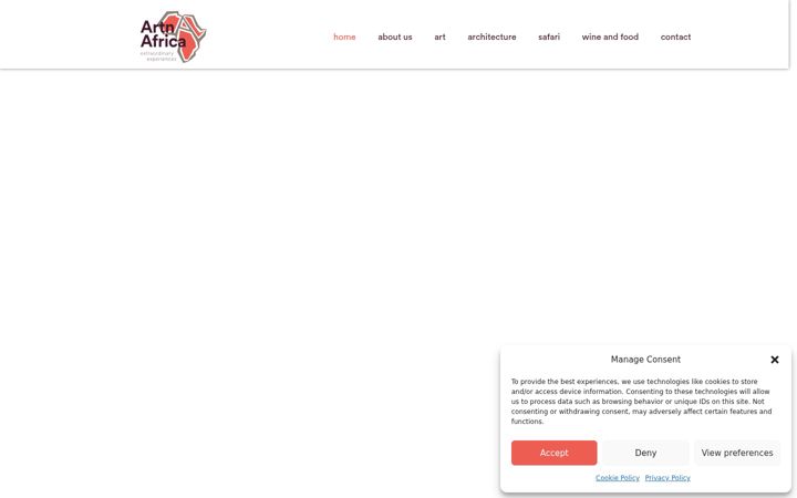 Captură de ecran a artnafrica.com