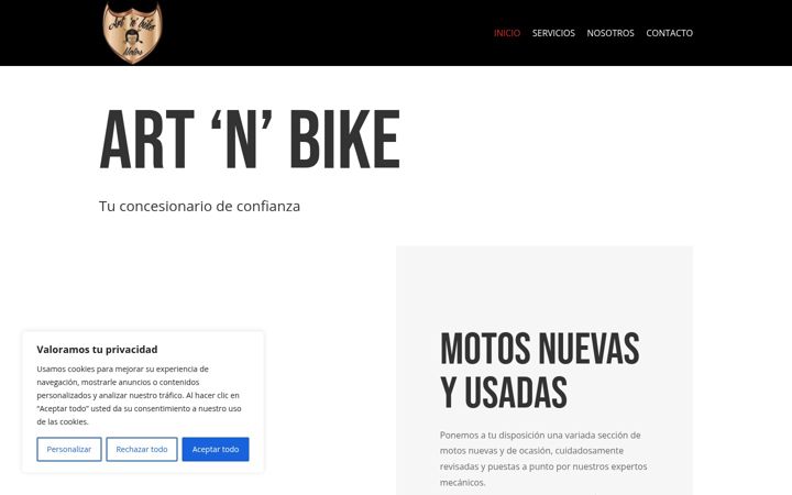 Screenshot of artnbike.net