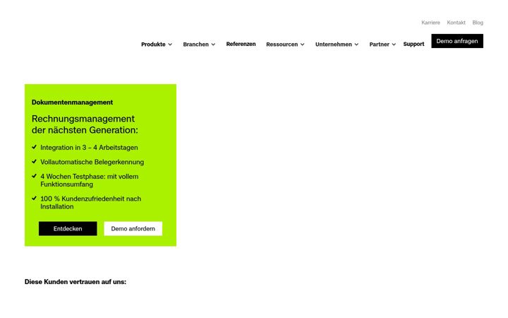 Screenshot of artner.de