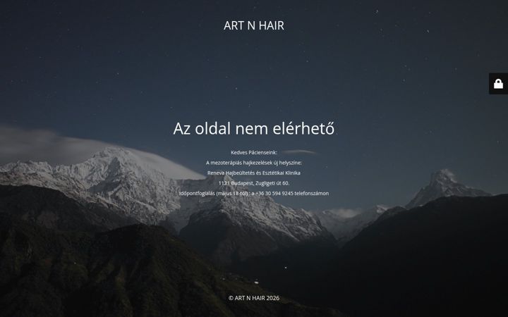 Skjámynd af artnhair.hu