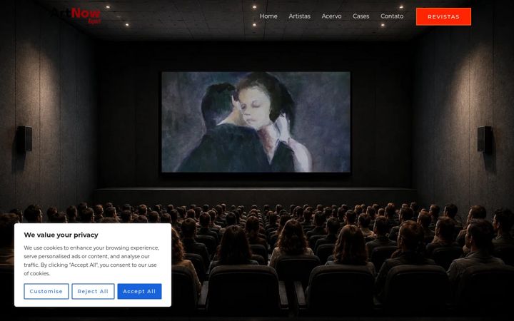 Skjámynd af artnow.report