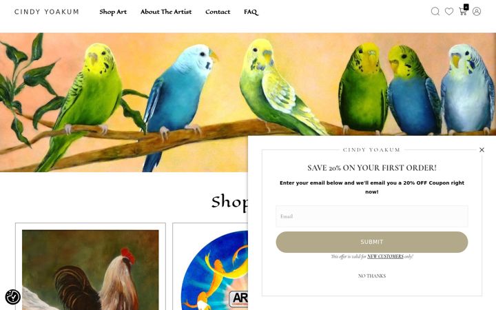 Screenshot of artnow4you.com