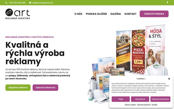 Screenshot of artnz.sk