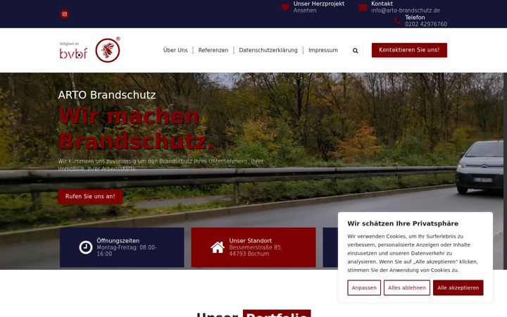 Screenshot of arto-brandschutz.de