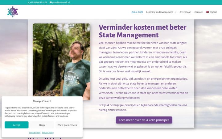 Screenshot of artocraft.nl