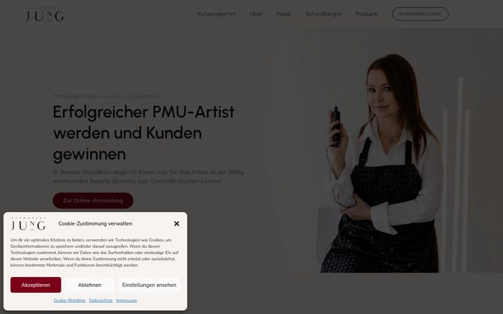 Snimka zaslona za artof-cosmetic.de