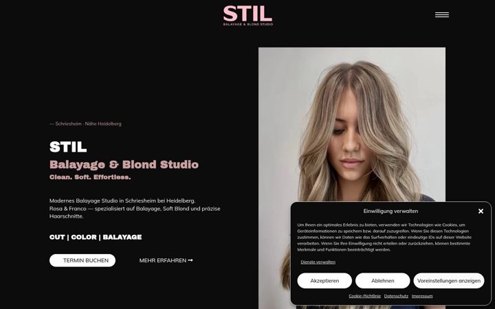 Screenshot of artofblond.de