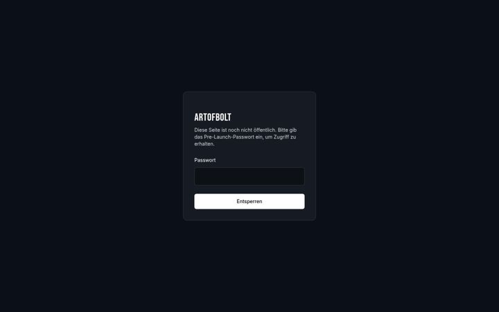 Screenshot of artofbolt.de