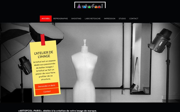 Screenshot of artofcol-paris.fr