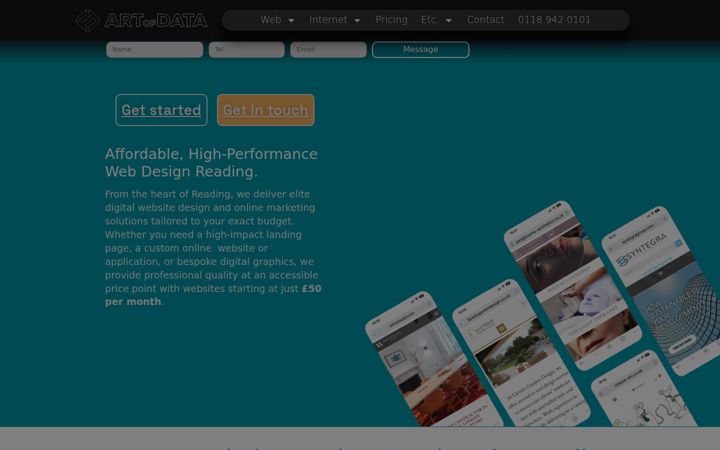 Screenshot of artofdata.com