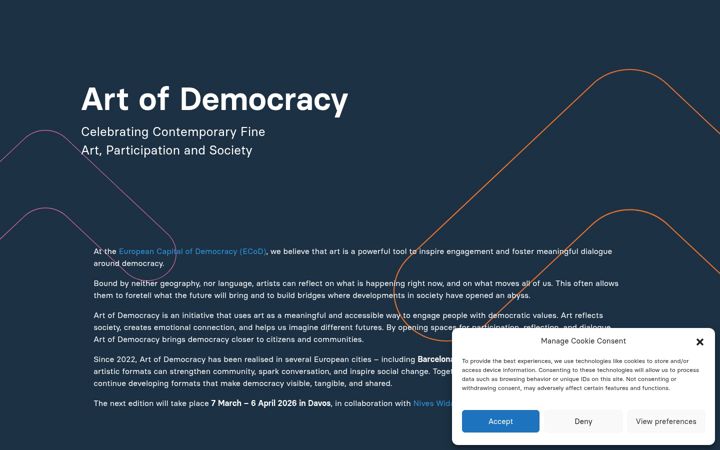 Snímek obrazovky artofdemocracy.eu