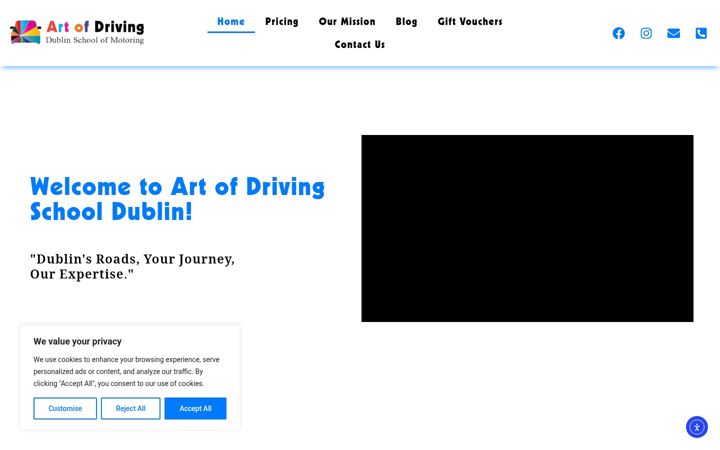 Skärmbild av artofdriving.ie