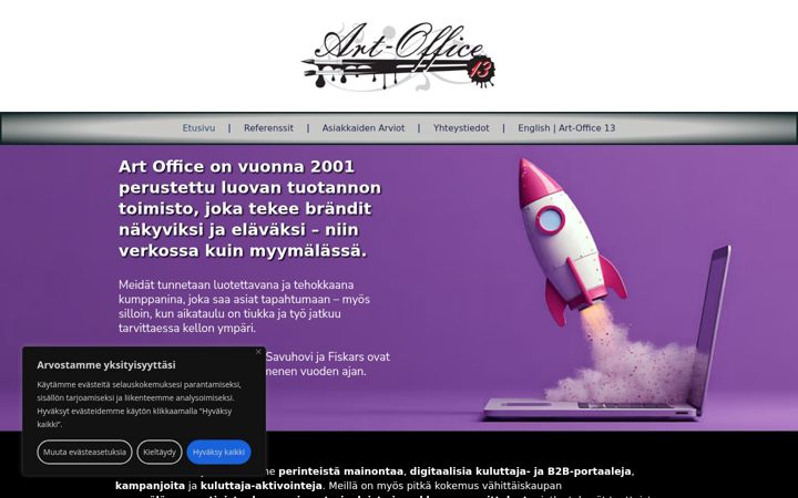 Screenshot of artoffice.fi