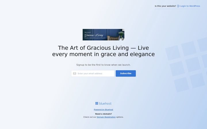 Screenshot of artofgraciousliving.com