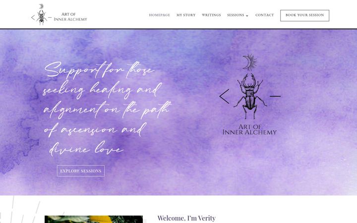 Screenshot of artofinneralchemy.com