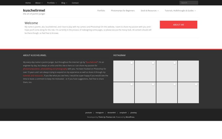 Screenshot of artofkuschelirmel.de
