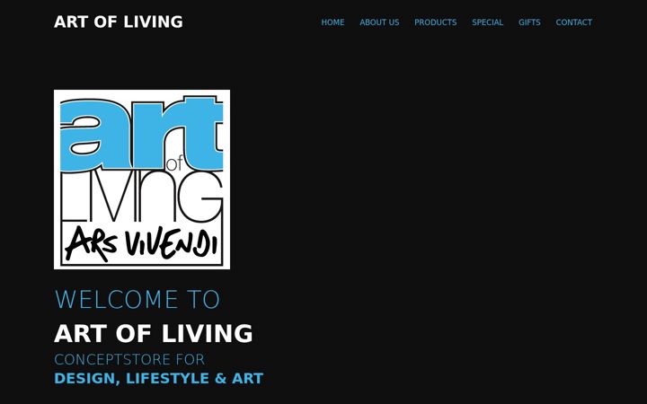 Screenshot of artofliving.style