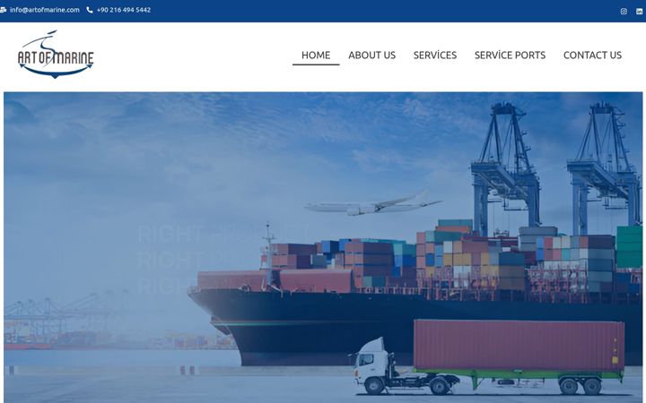 Screenshot of artofmarine.com