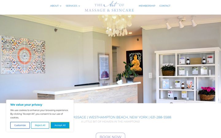 Screenshot of artofmassageny.com