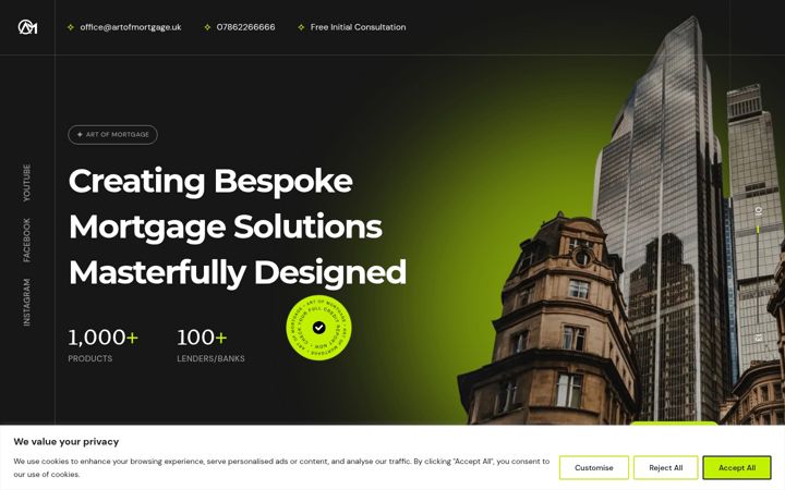 Skärmbild av artofmortgage.uk
