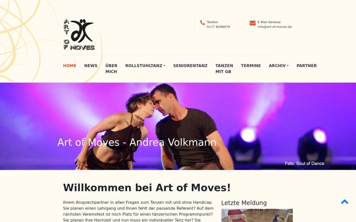 Screenshot of artofmoves.de