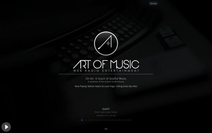 Screenshot of artofmusic.fm