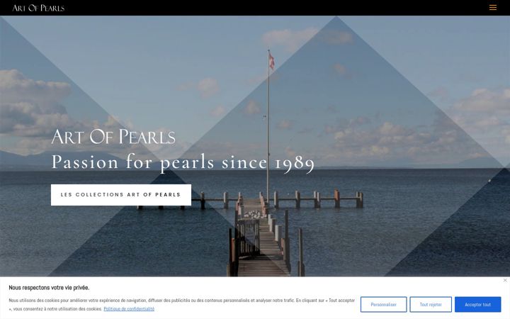 Skärmbild av artofpearls.ch