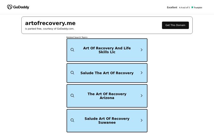 Screenshot of artofrecovery.me