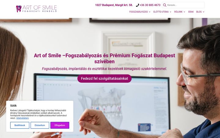 Screenshot of artofsmile.hu