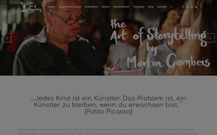 Screenshot of artofstorytelling.de
