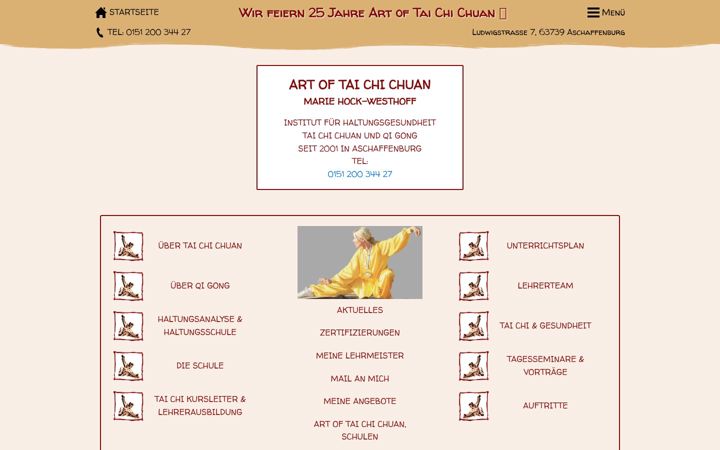 Screenshot of artoftaichichuan.de