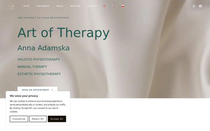 Screenshot of artoftherapy.ch