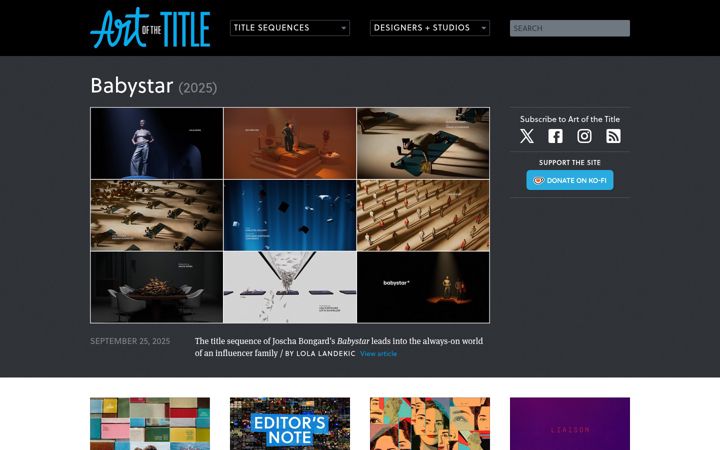 Screenshot of artofthetitle.com