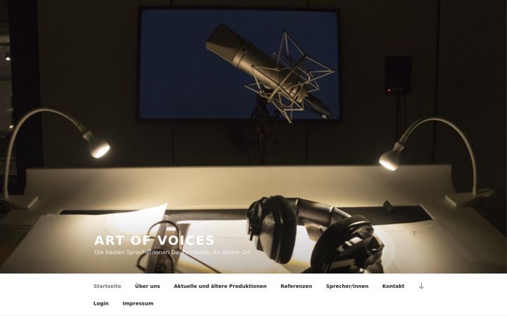 Screenshot of artofvoices.de