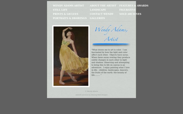 Screenshot of artofwendyadams.com
