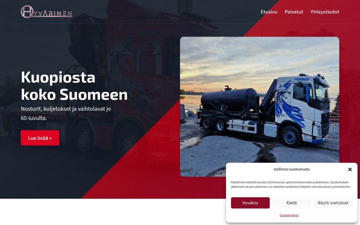 Screenshot of artohyvarinen.fi