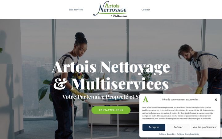 Screenshot of artois-nettoyage.fr