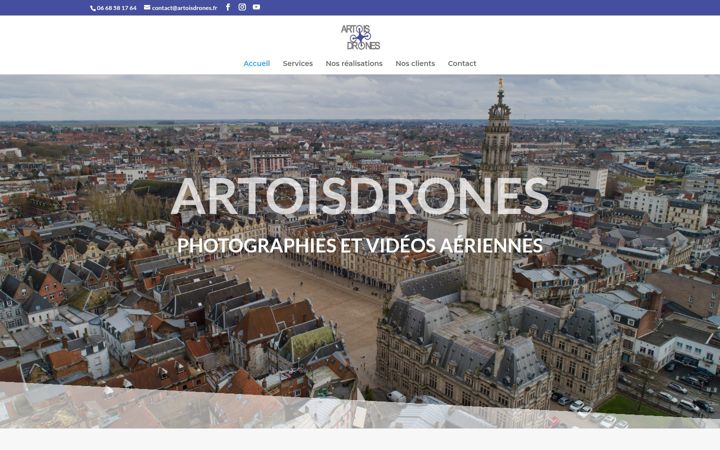 Screenshot of artoisdrones.fr