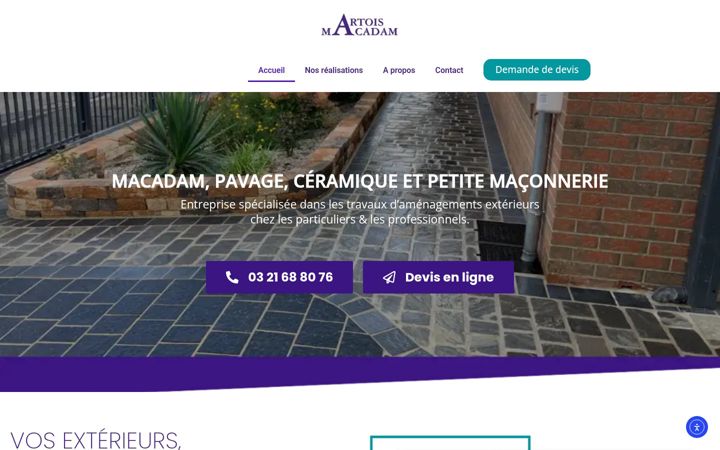 Screenshot of artoismacadam.com